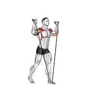 Animación de band shoulder press