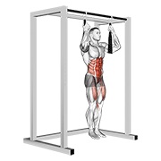 Animación de arm slingers hanging straight legs
