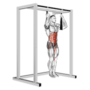 Animación de arm slingers hanging bent knee legs